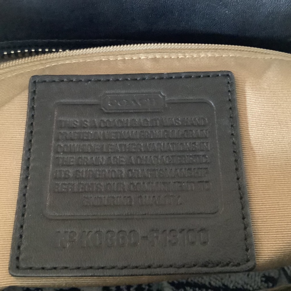 Coach Black Leather Tote - Picture 4 of 5